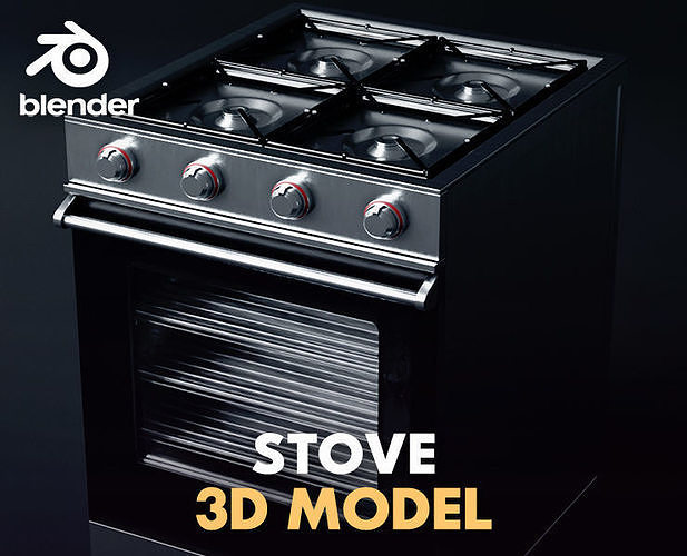Stove gas range oven 3D model