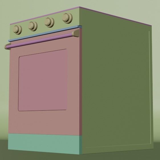 Stove gas range oven 3D model_9