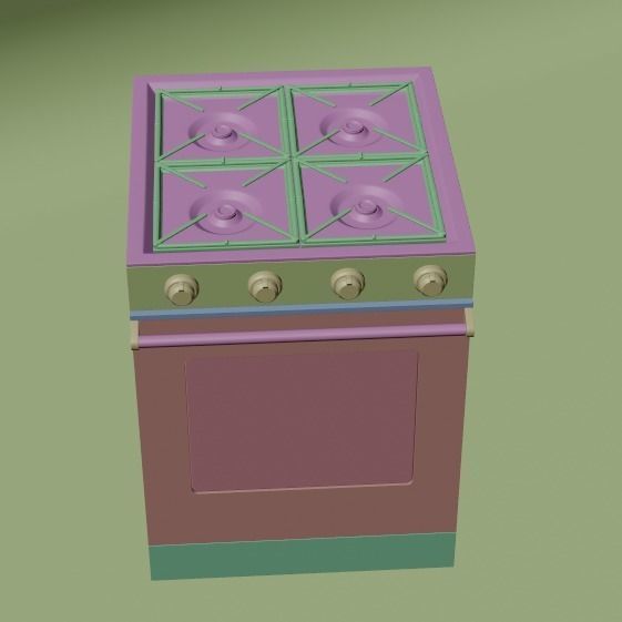 Stove gas range oven 3D model_8