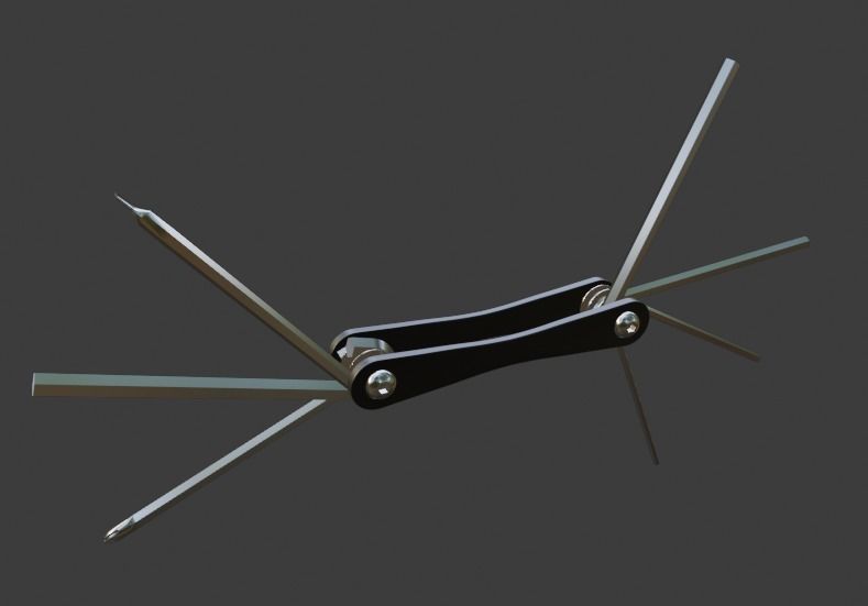 Hex key set Low-poly 3D model_13