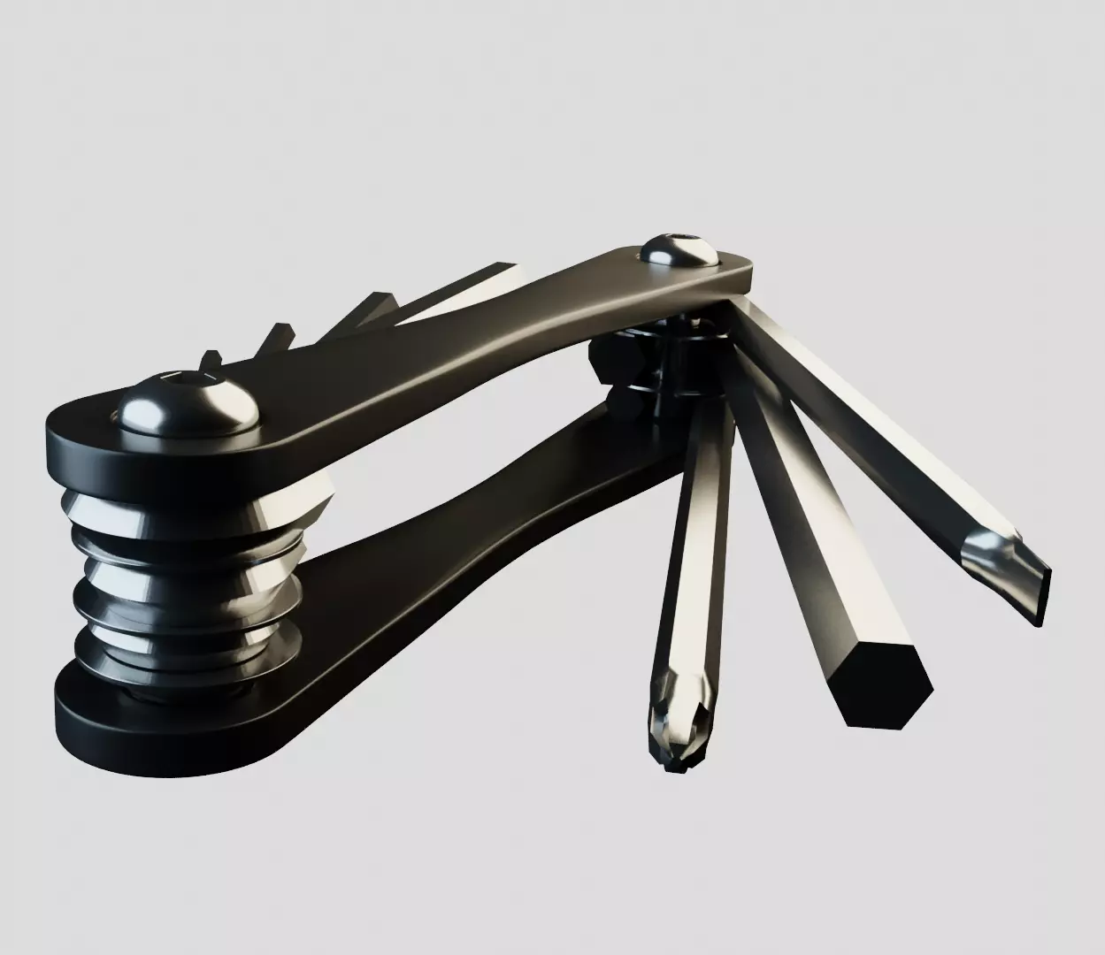 Hex key set Low-poly 3D model_0