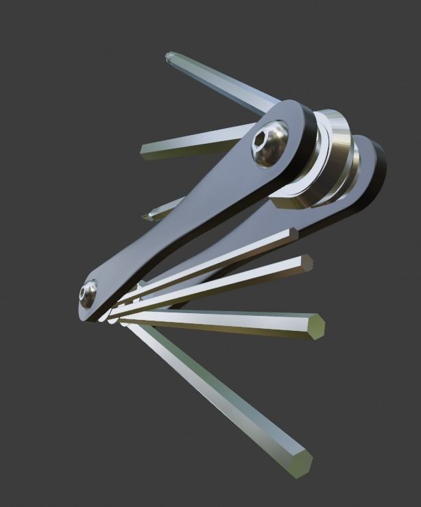 Hex key set Low-poly 3D model_12