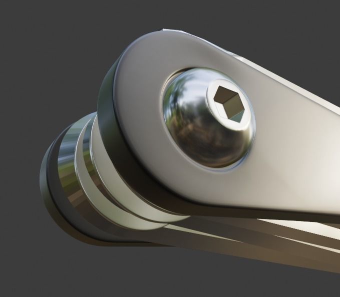 Hex key set Low-poly 3D model_10