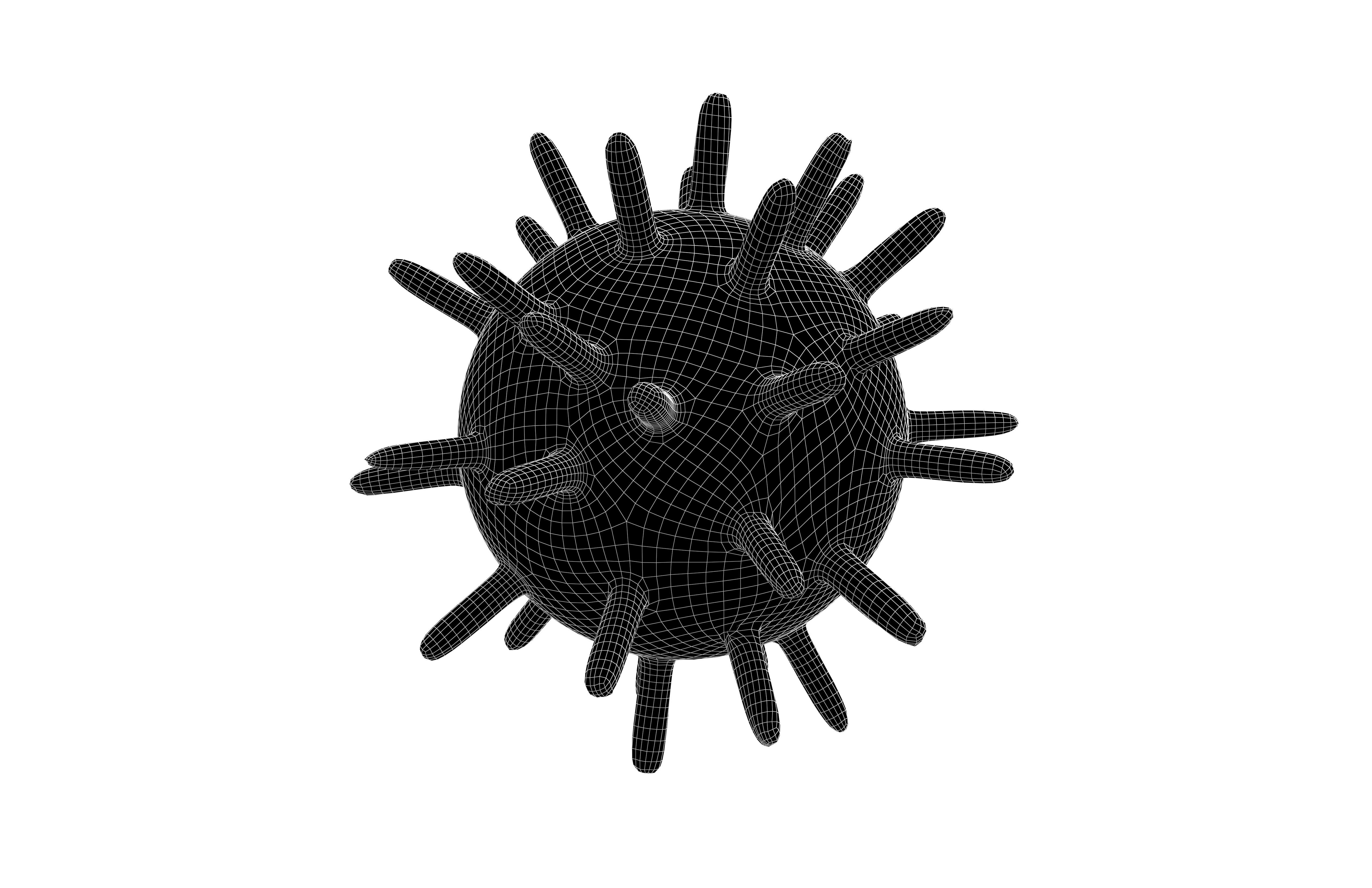 Virus v2 003 Low-poly 3D model_7