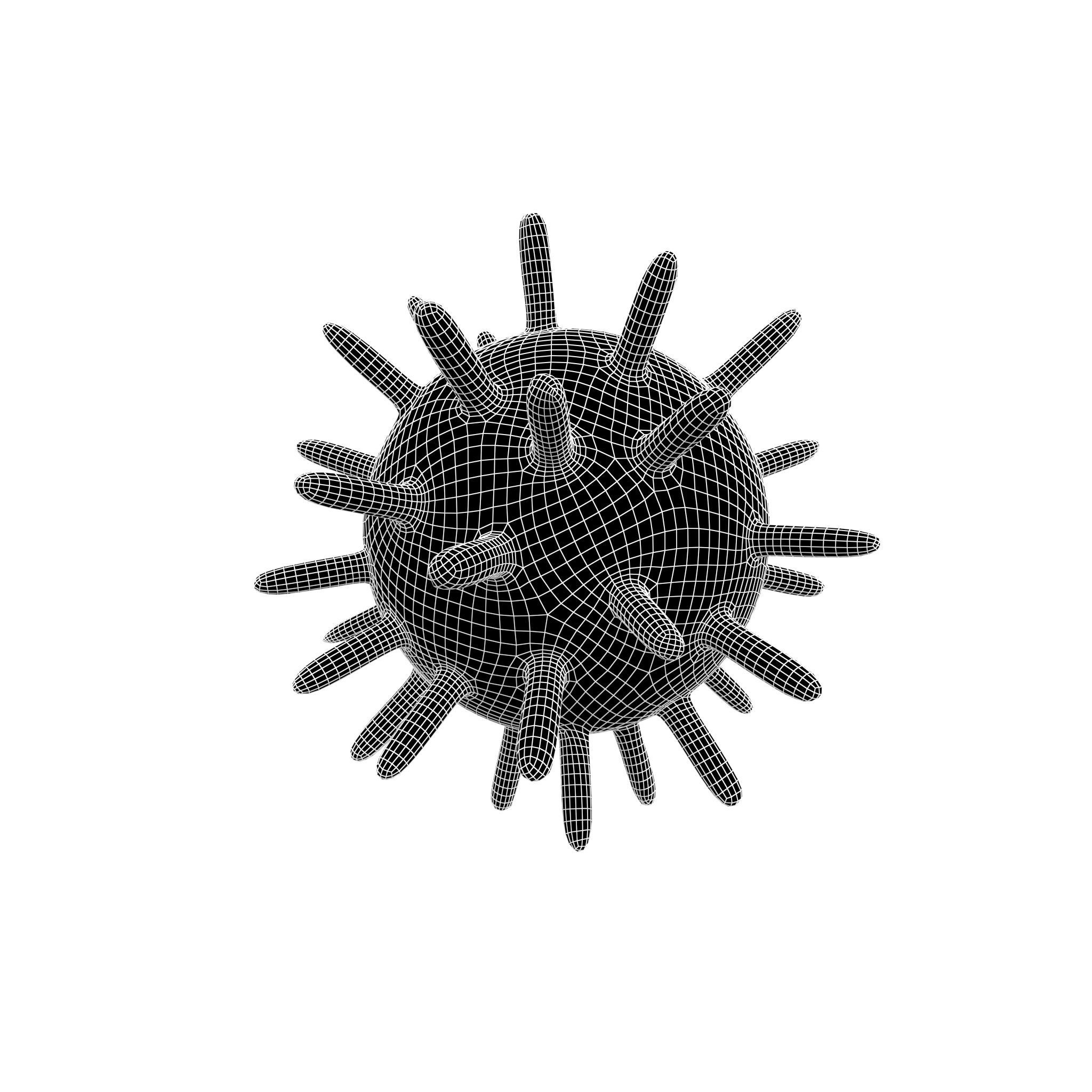 Virus v2 003 Low-poly 3D model_4