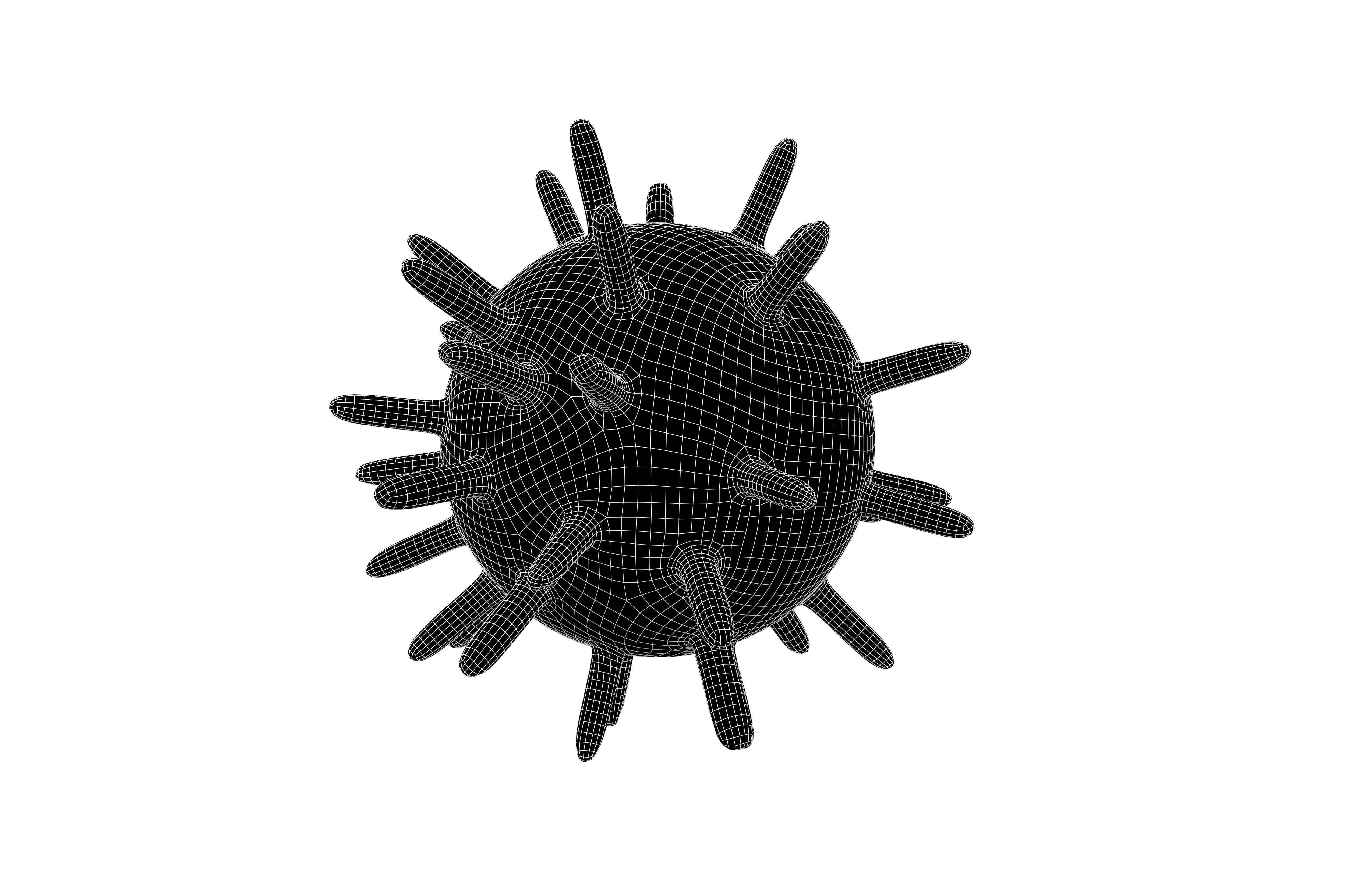 Virus v2 003 Low-poly 3D model_6