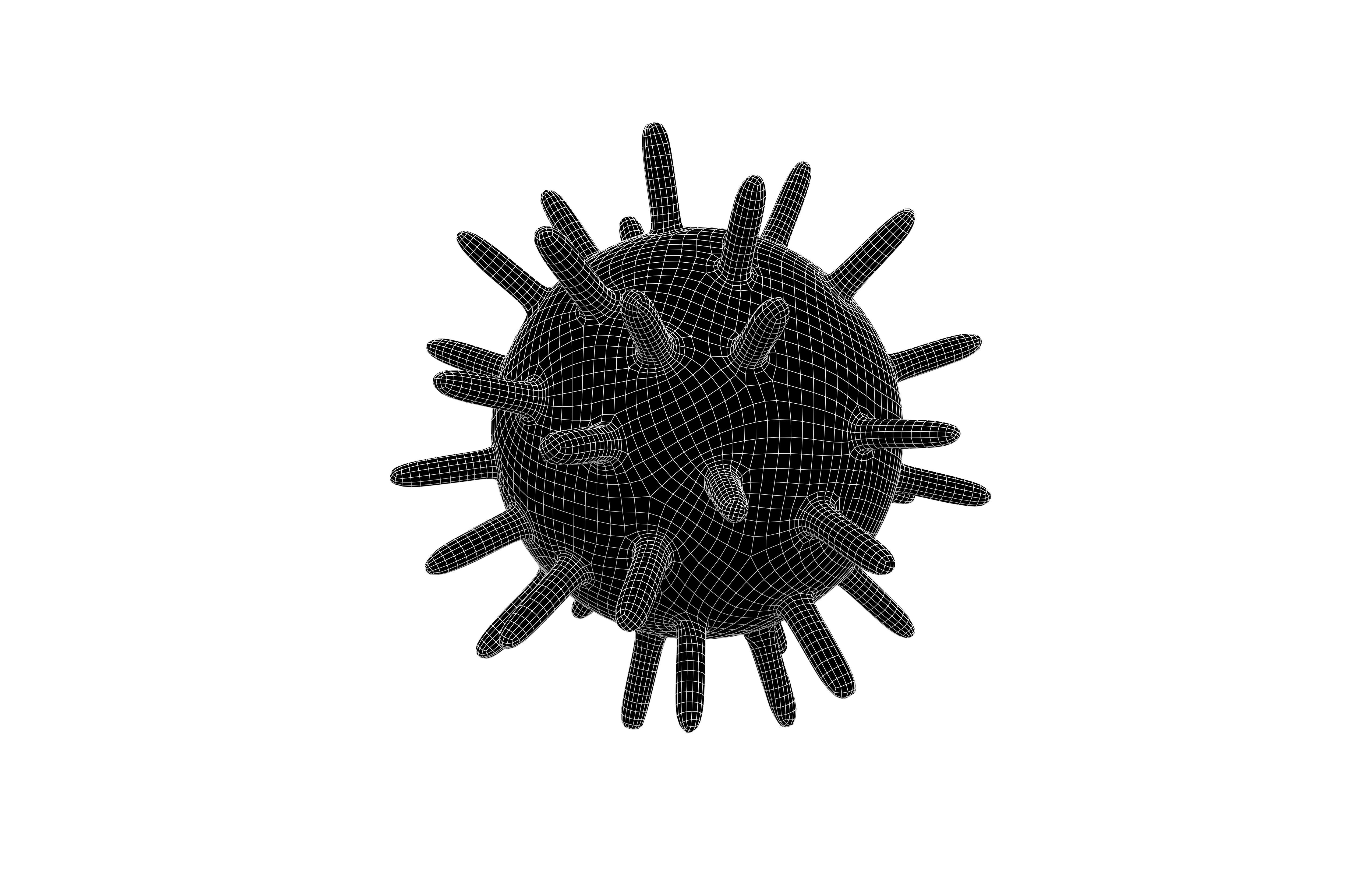 Virus v2 004 Low-poly 3D model_5