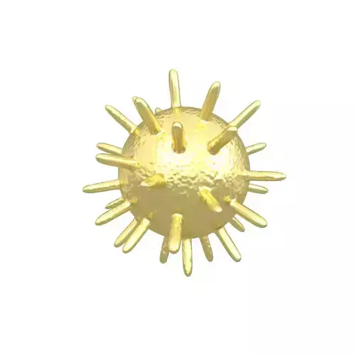 Virus v2 010 Low-poly 3D model