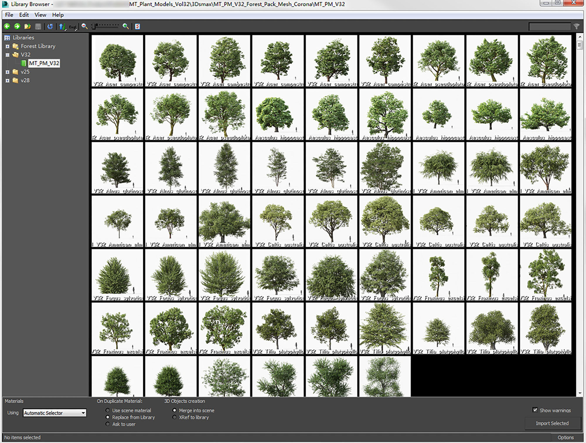 Big tree Collection - Include GrowFX and Mesh file 3D model_2