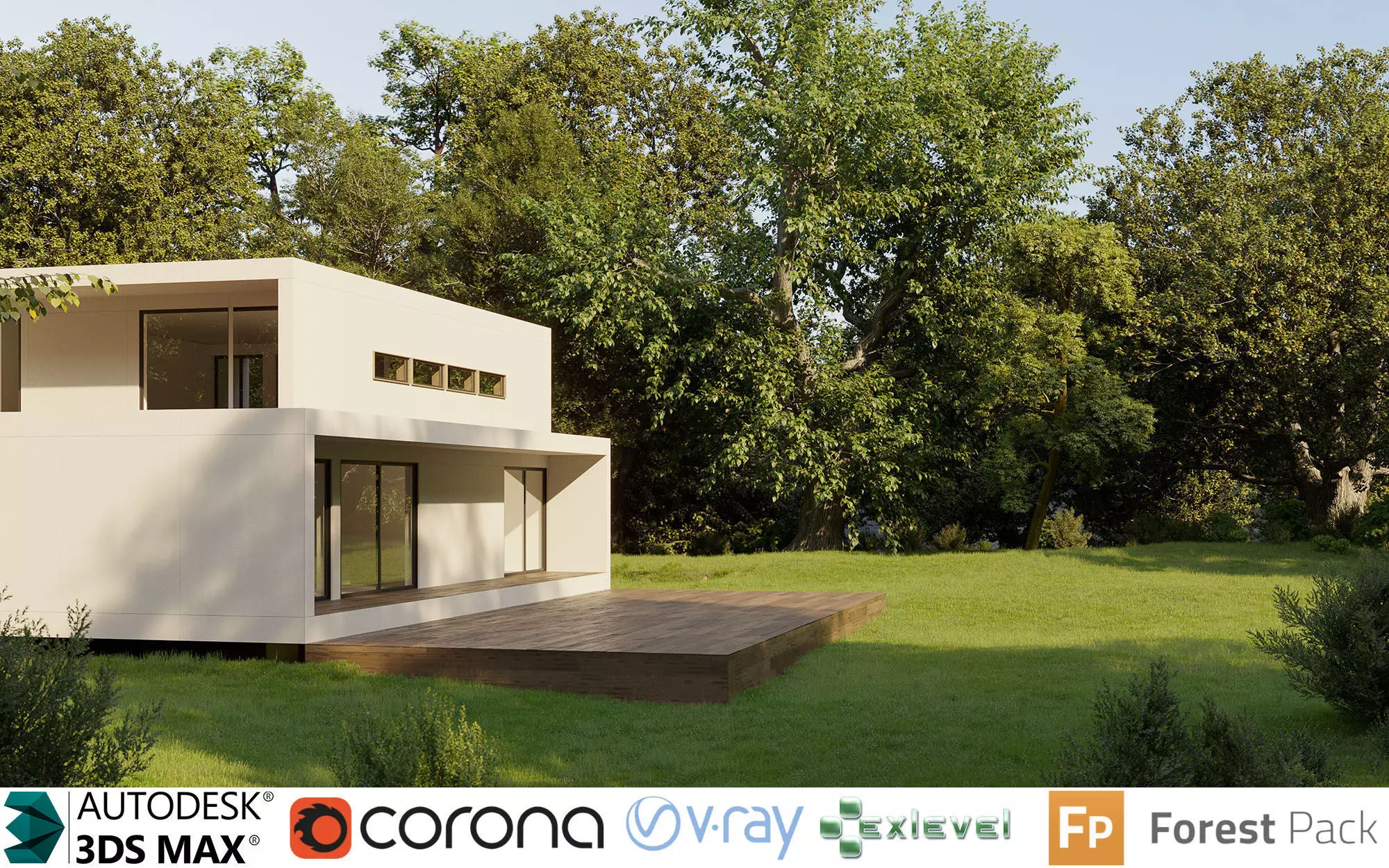 Big tree Collection - Include GrowFX and Mesh file 3D model_1