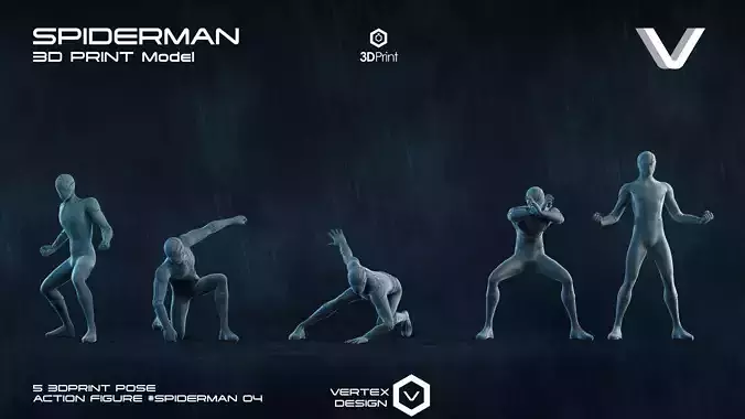  5 Spiderman Action Figures Pack04