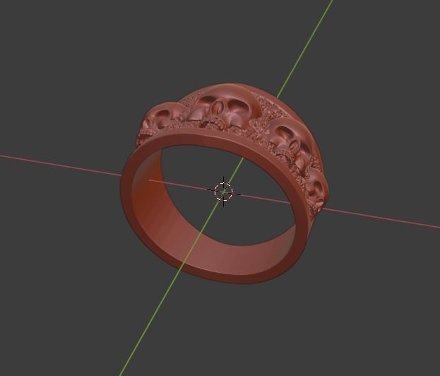 skulls ring 3D print model_3