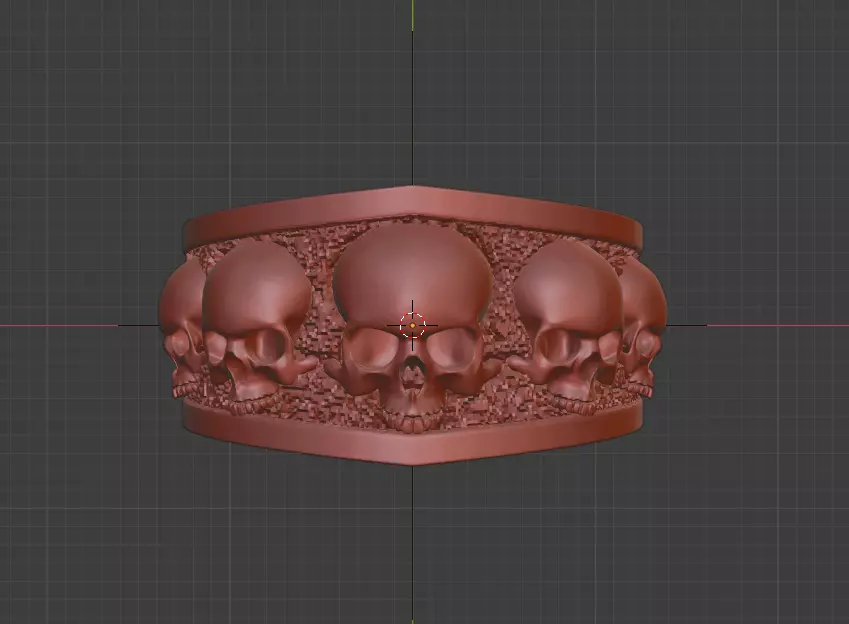 skulls ring 3D print model_0