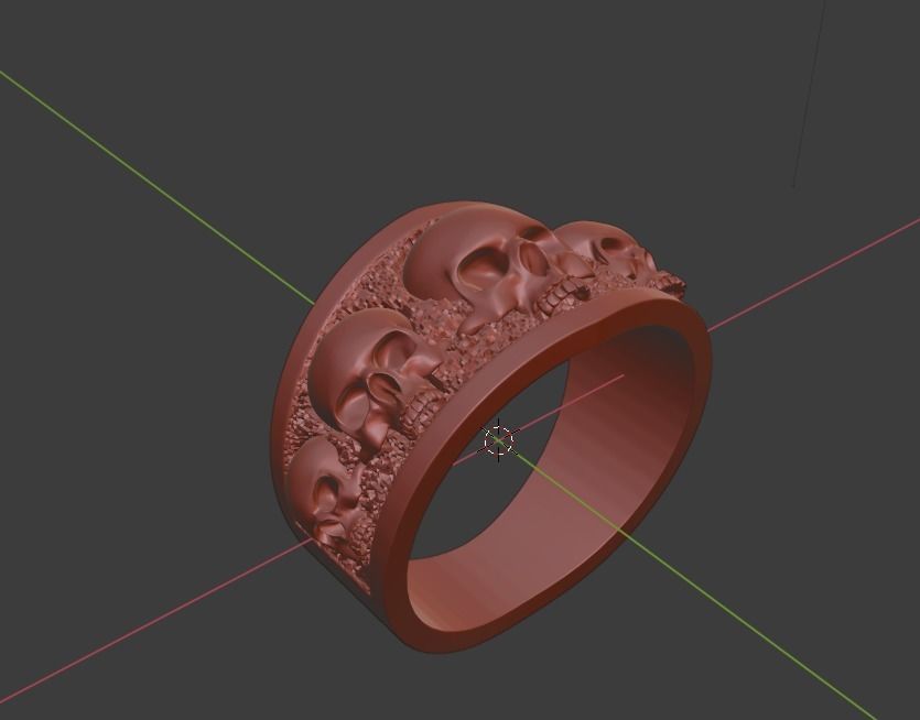 skulls ring 3D print model_1
