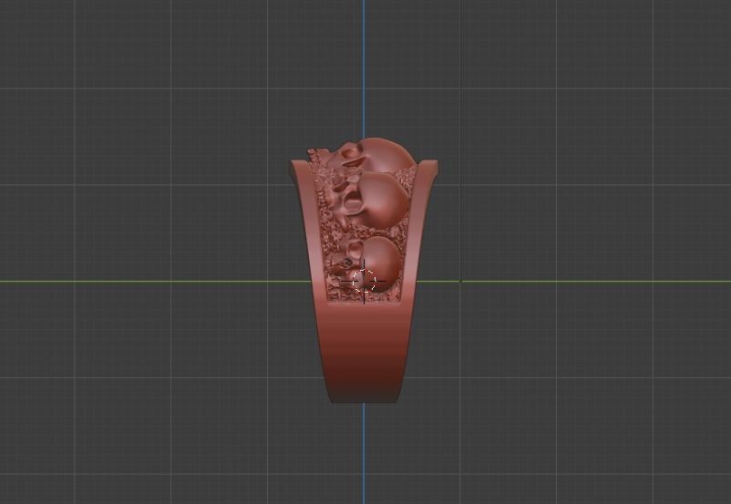 skulls ring 3D print model_2
