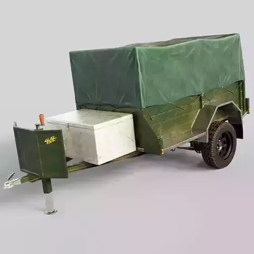 Car Trailer Vehicle Carrier Low-poly 3D model