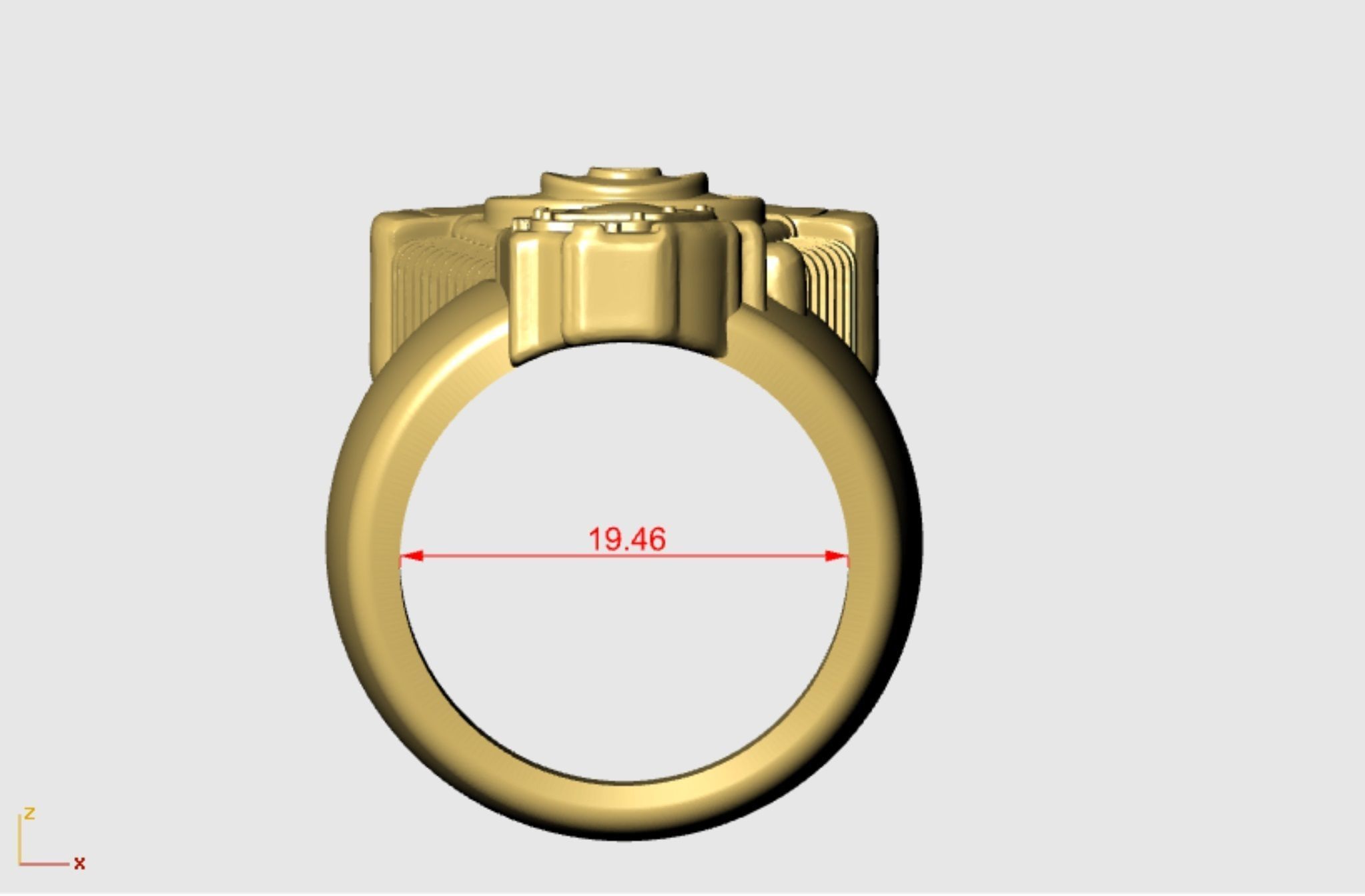 Ring Harley Davidson motors  3D print model_7