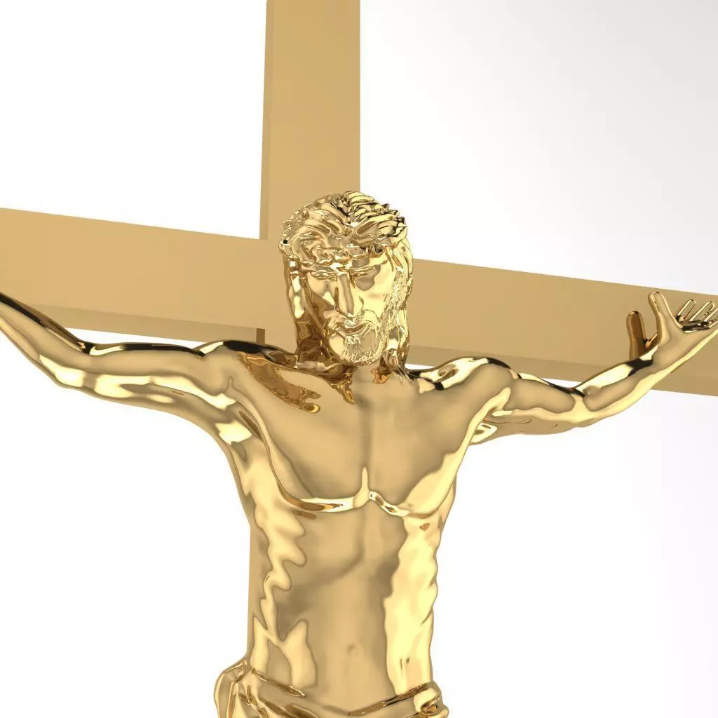 Jesus with cross 3D print model