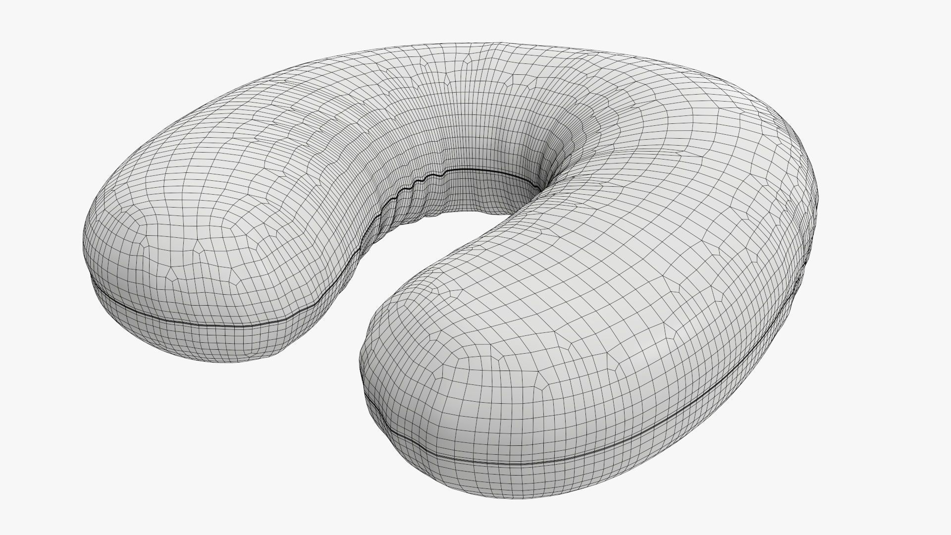 Travel neck pillow 3D model_11