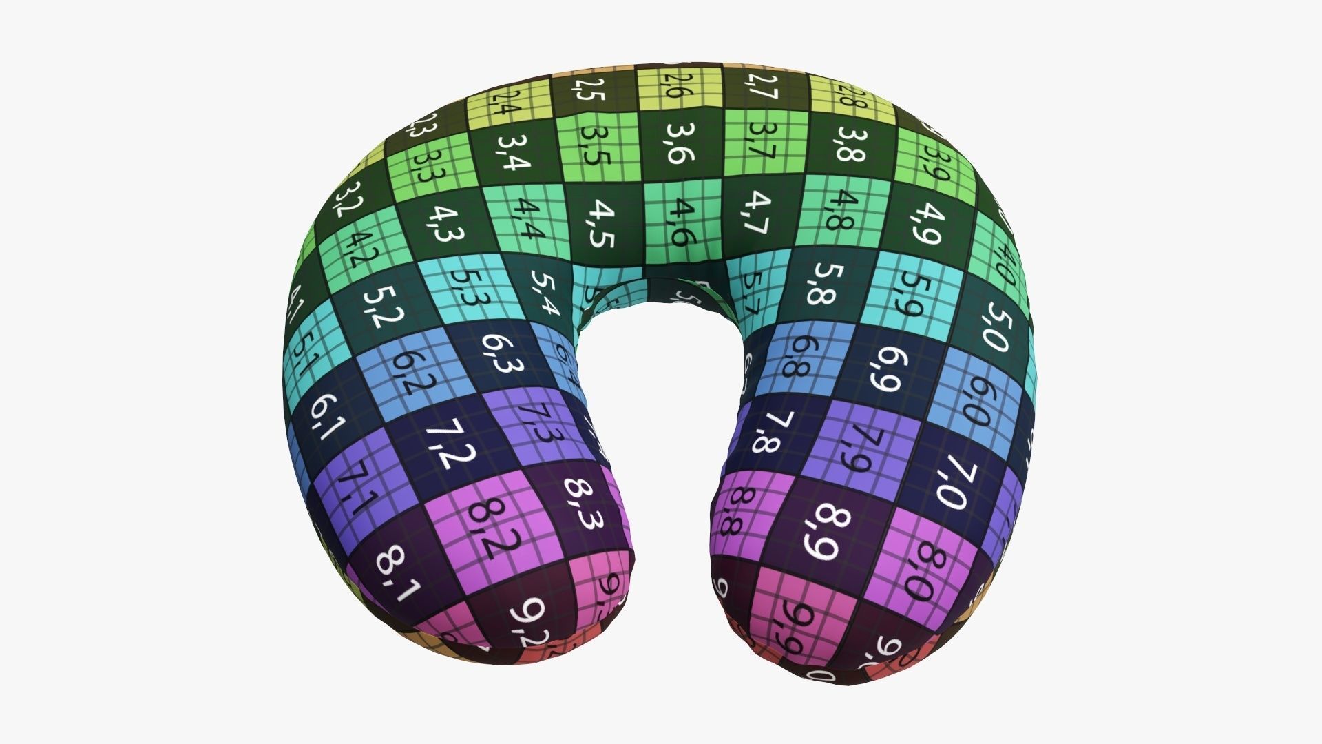 Travel neck pillow 3D model_15