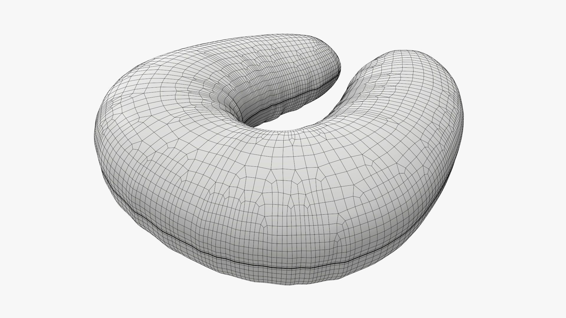 Travel neck pillow 3D model_13