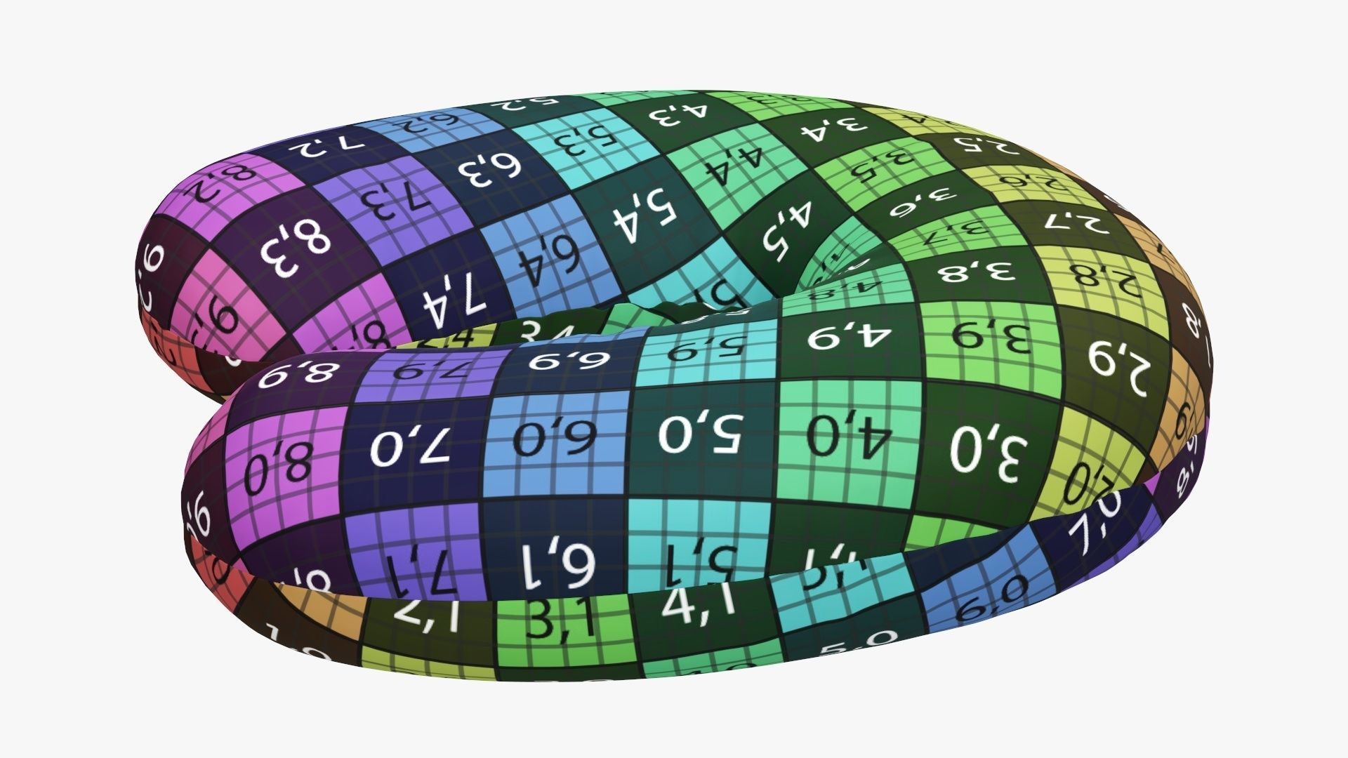 Travel neck pillow 3D model_17