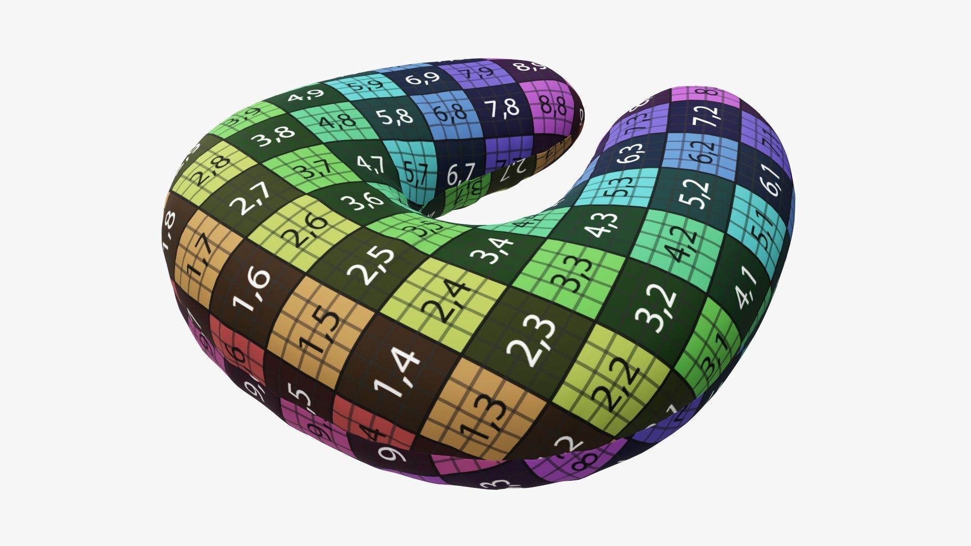 Travel neck pillow 3D model_18