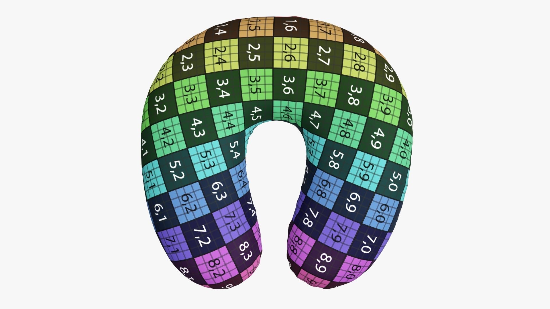 Travel neck pillow 3D model_19