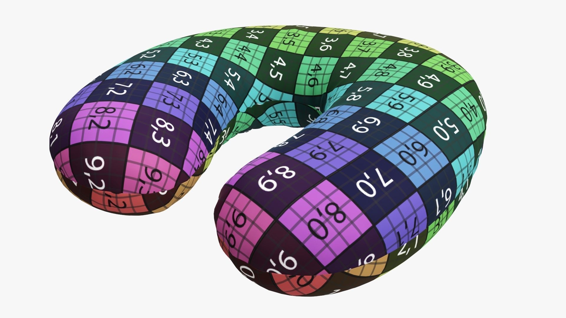 Travel neck pillow 3D model_16