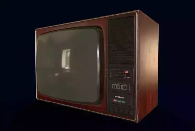 Soviet TV Foton-723 Low-poly 3D model