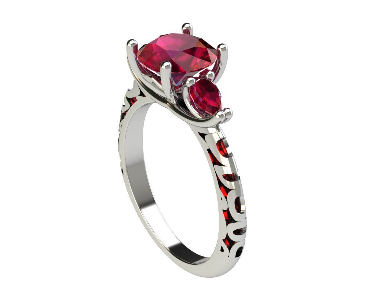 pear ring enamel 3D print model_6