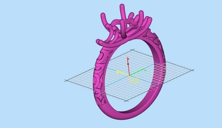 pear ring enamel 3D print model_14