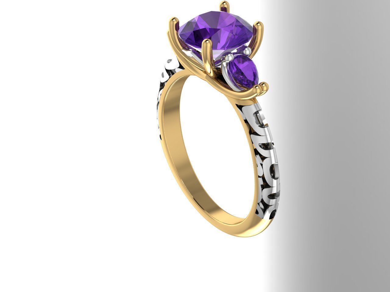 pear ring enamel 3D print model_8