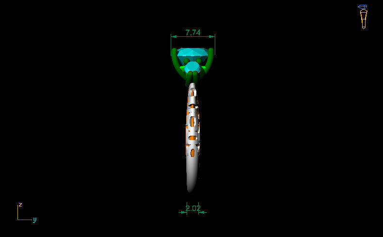 pear ring enamel 3D print model_13