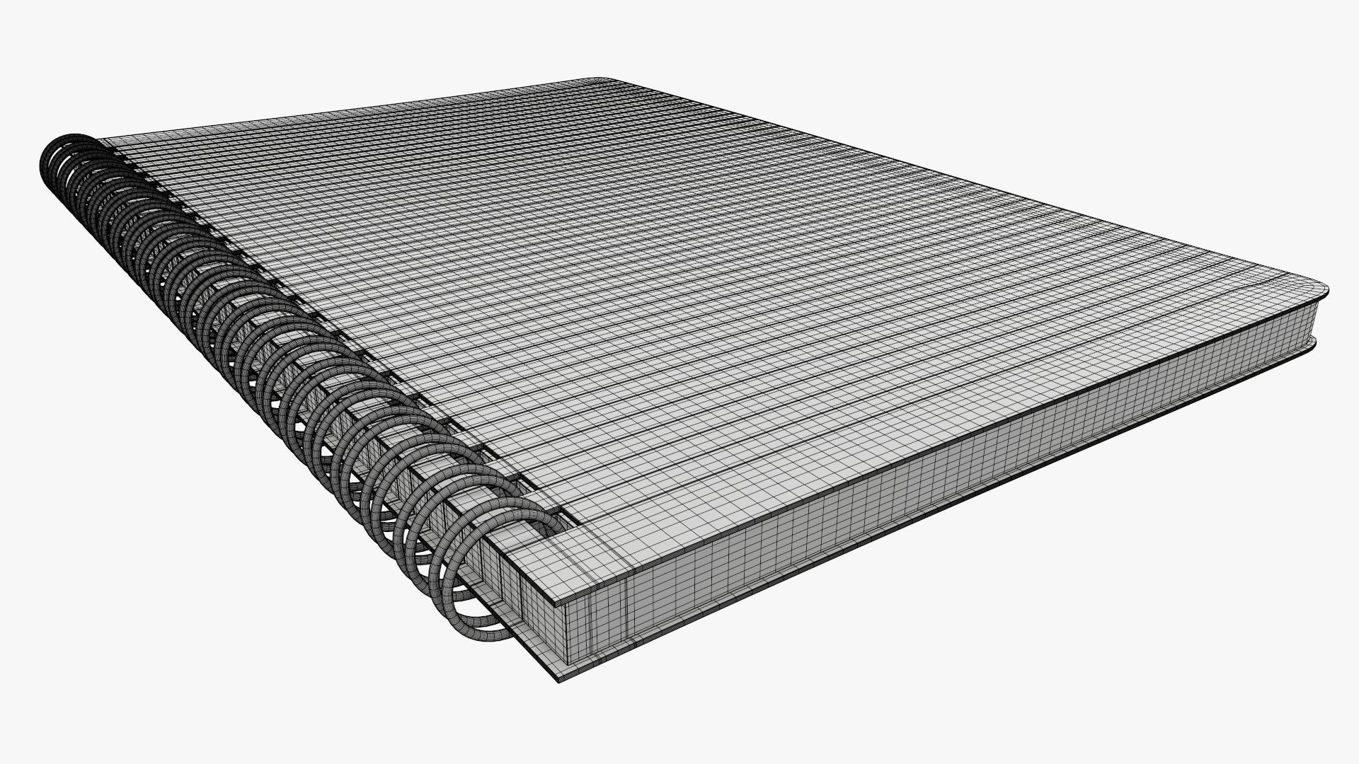 Sketchbook with spiral 01 3D model_7
