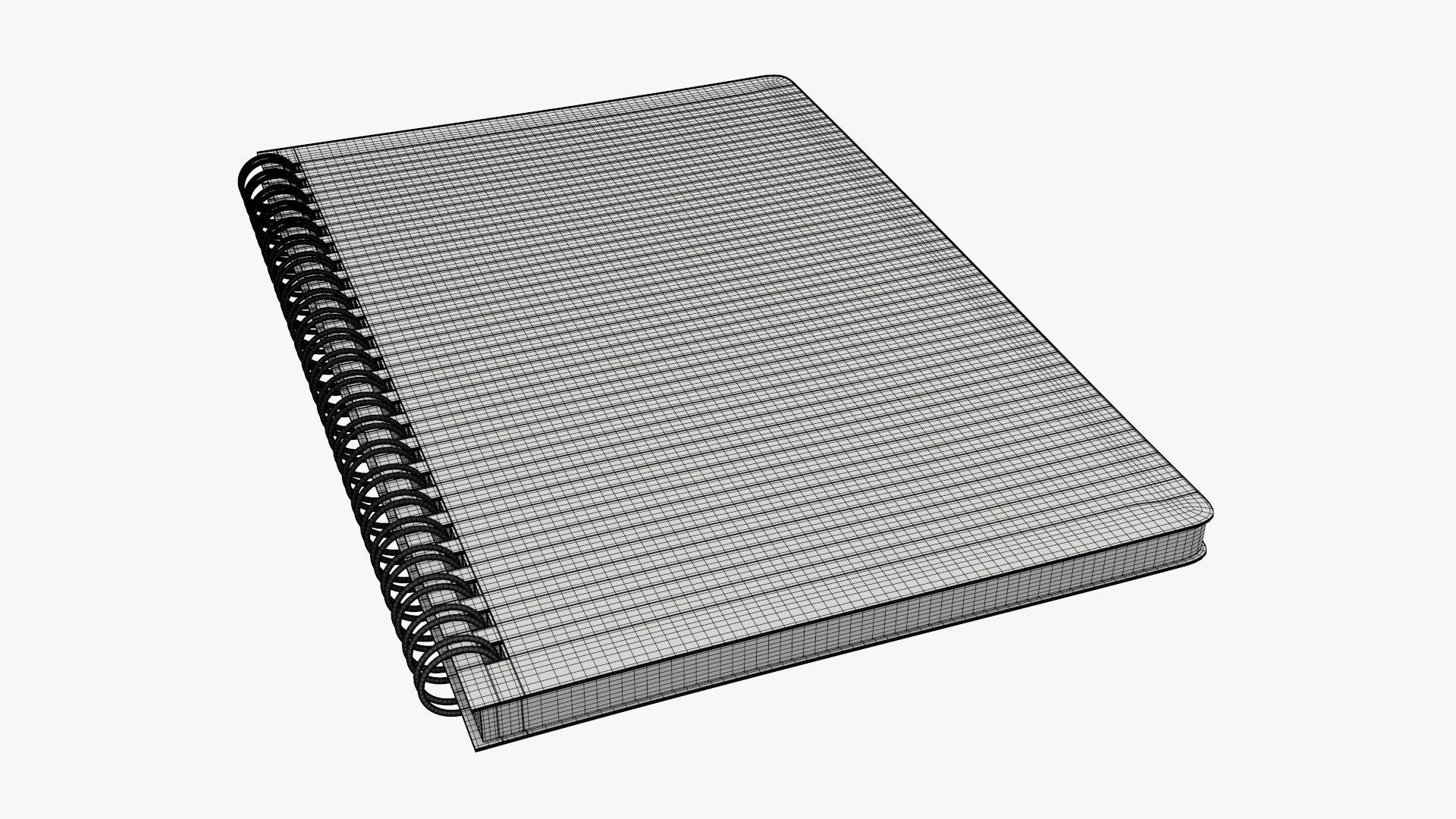 Sketchbook with spiral 01 3D model_5