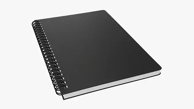 Sketchbook with spiral 01 3D model