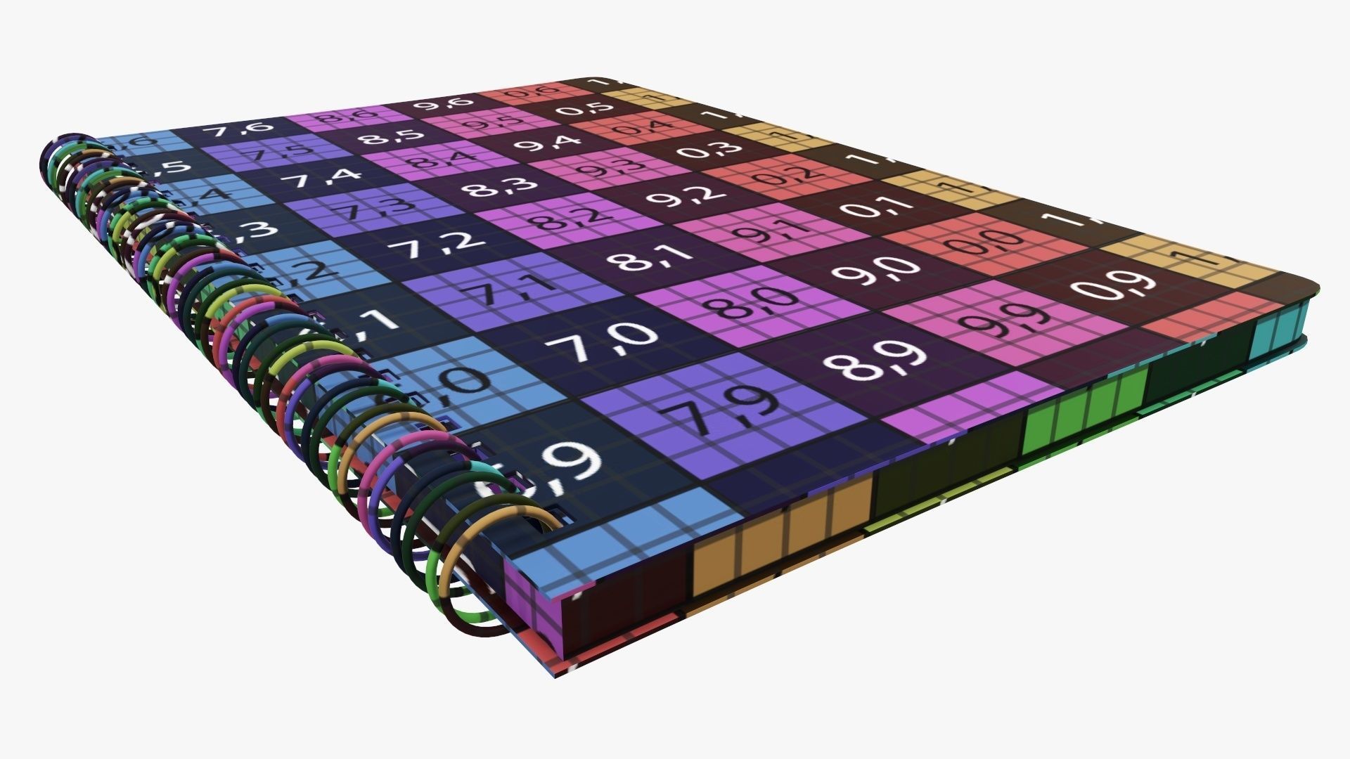 Sketchbook with spiral 01 3D model_12