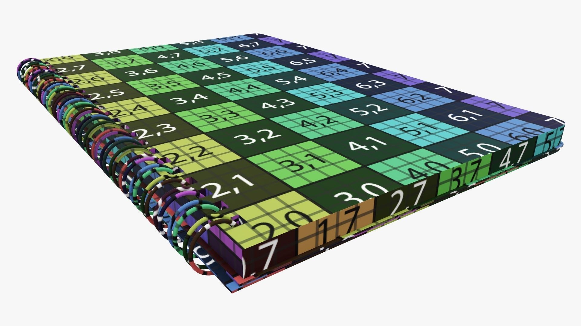 Sketchbook with spiral 02 3D model_12