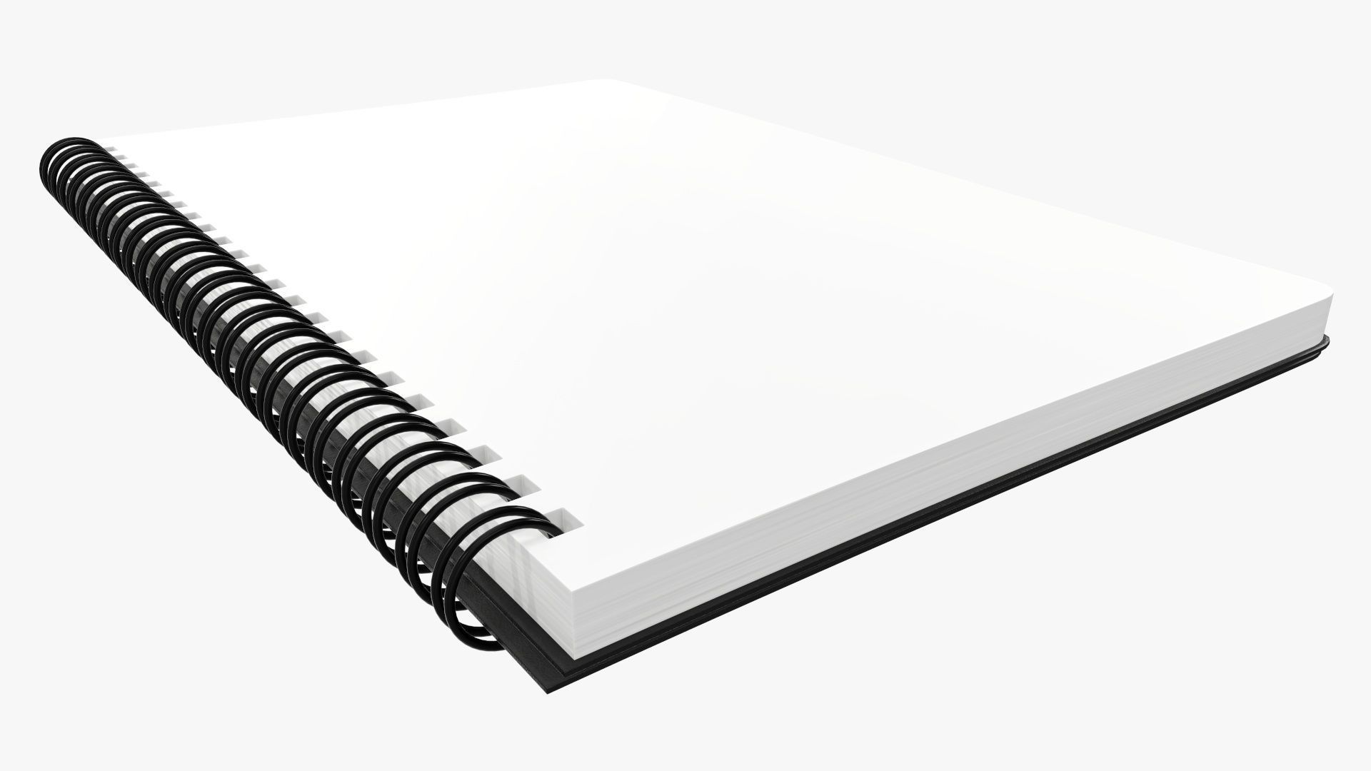 Sketchbook with spiral 02 3D model_2