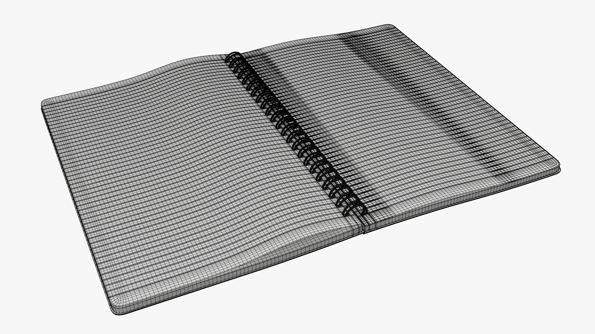 Sketchbook with spiral 03 3D model_11