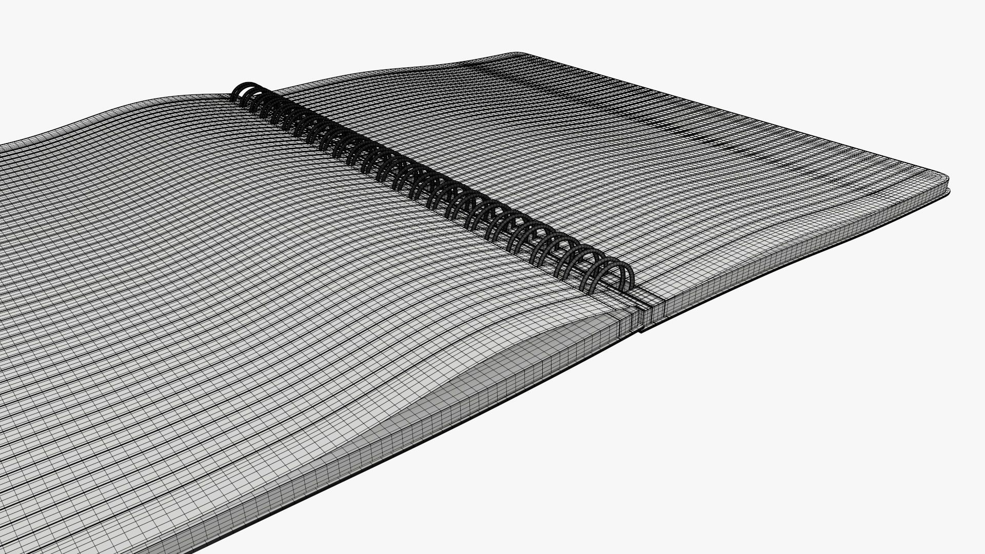 Sketchbook with spiral 03 3D model_13