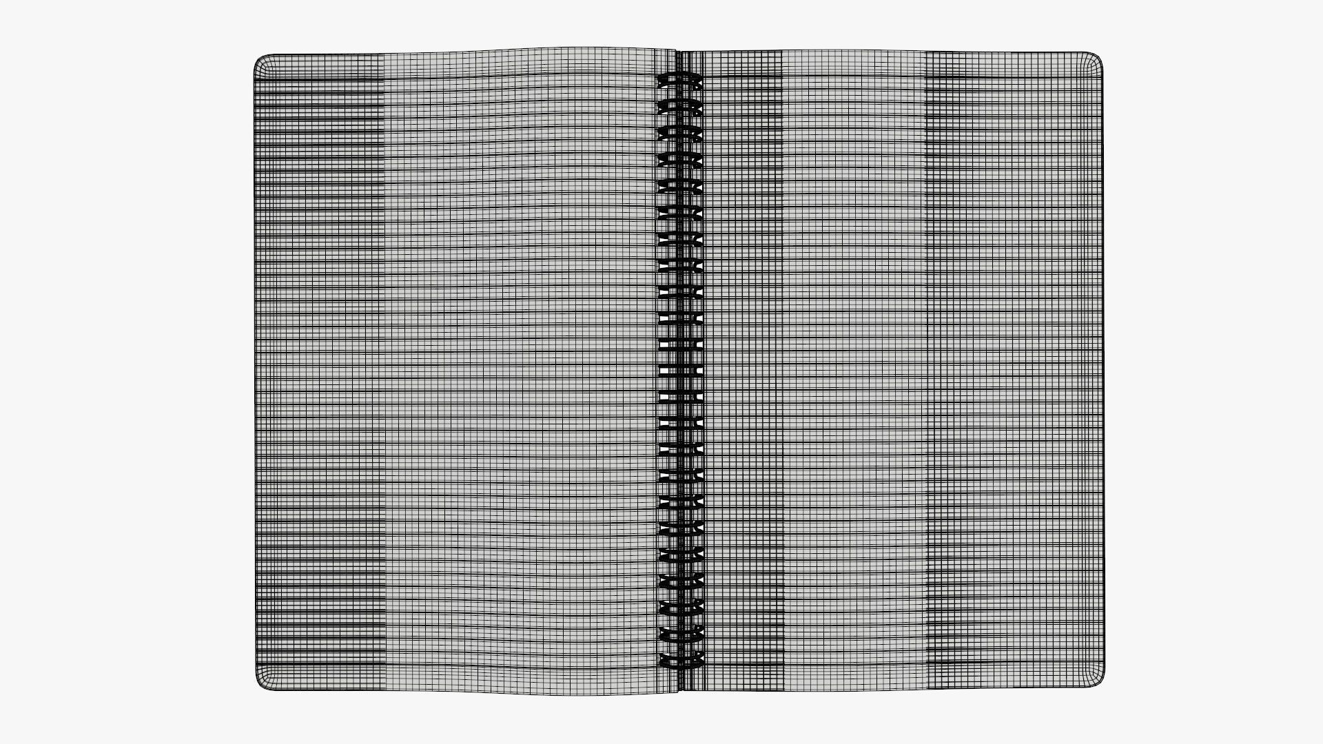 Sketchbook with spiral 03 3D model_12