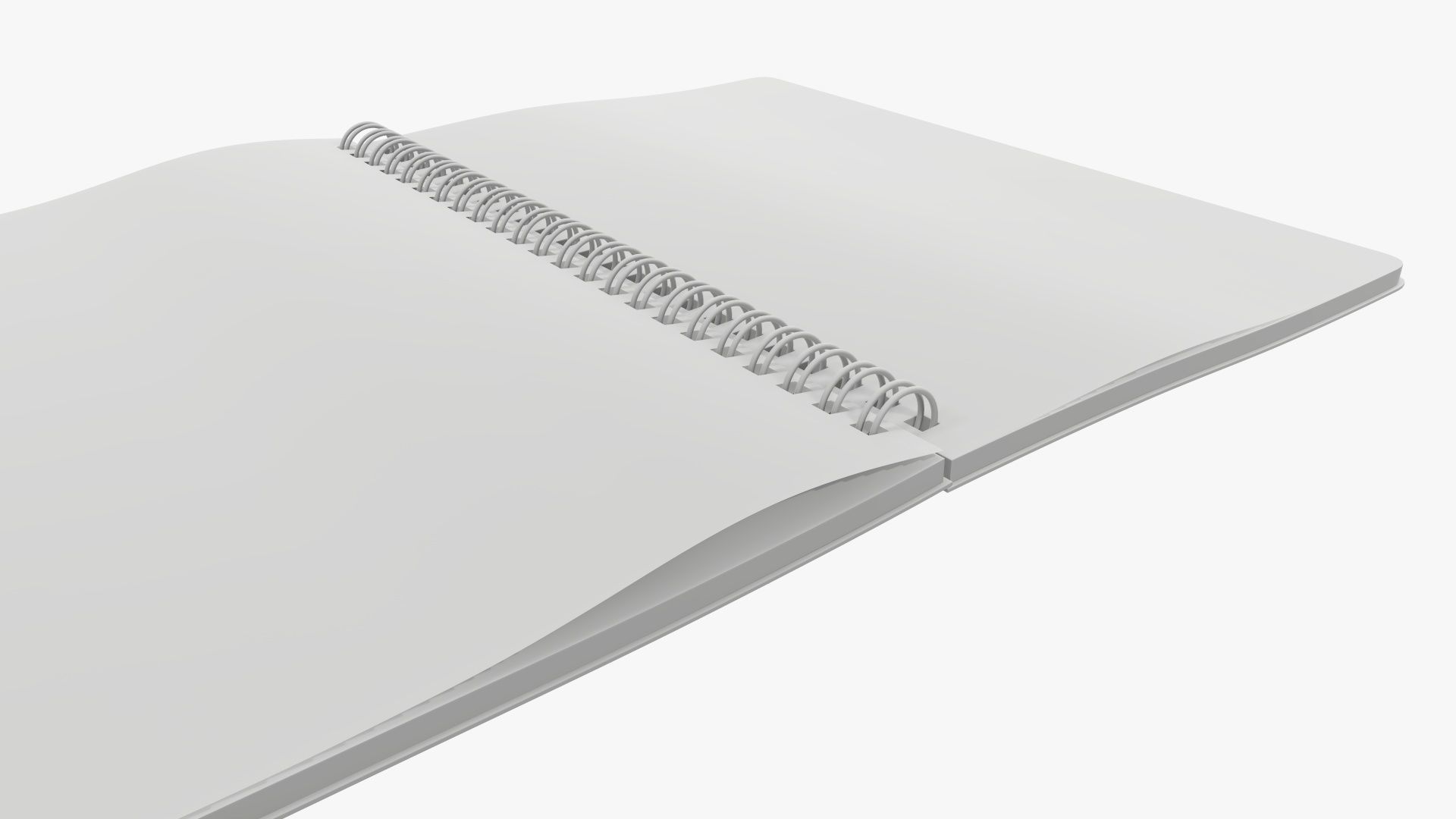 Sketchbook with spiral 03 3D model_8