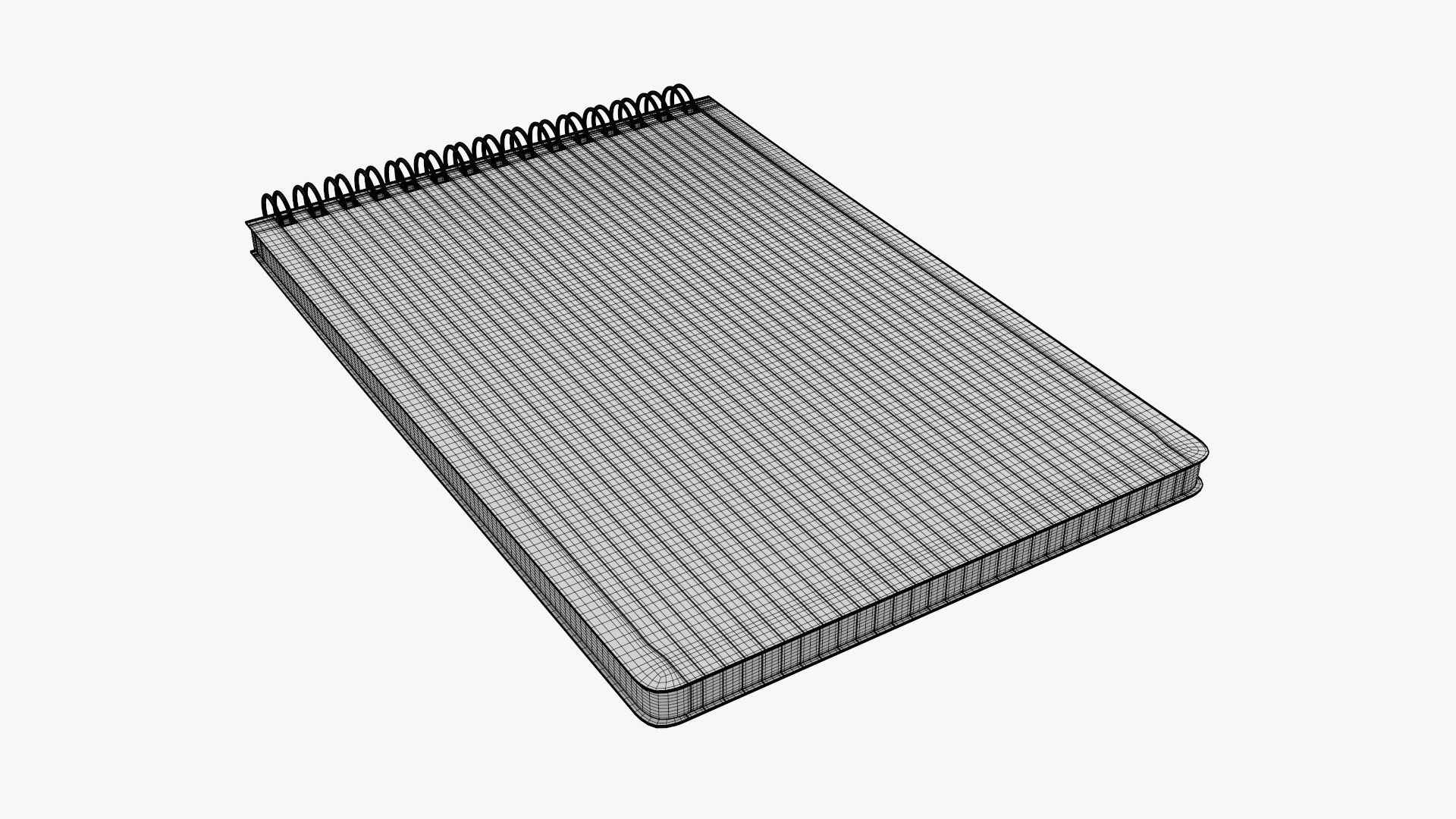 Sketchbook with spiral 04 3D model_5