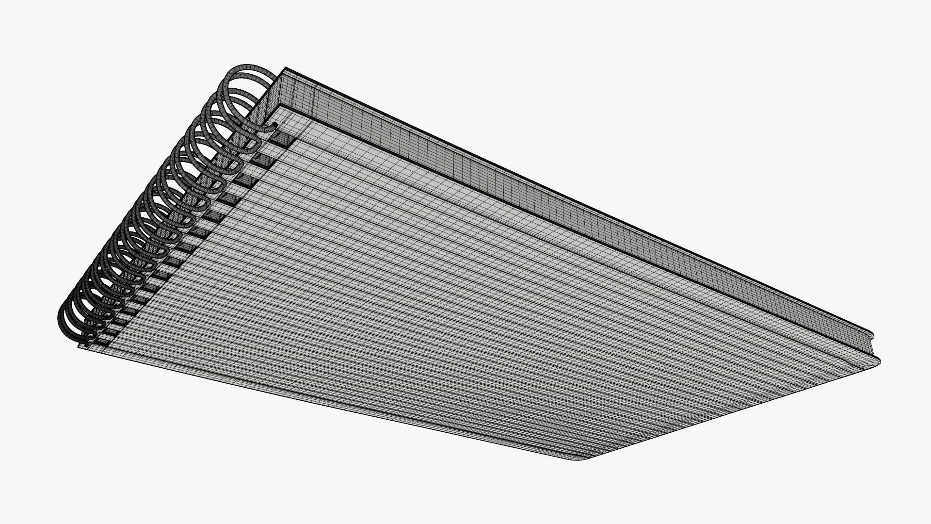 Sketchbook with spiral 04 3D model_8