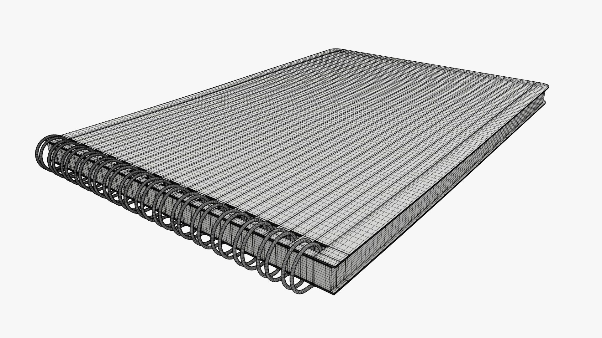 Sketchbook with spiral 04 3D model_7