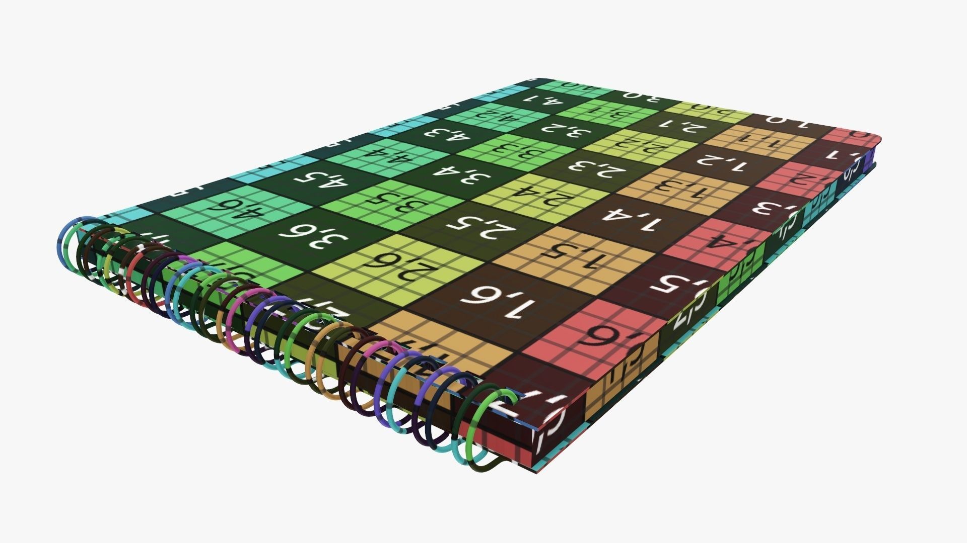 Sketchbook with spiral 04 3D model_12