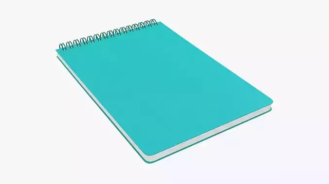 Sketchbook with spiral 04 3D model