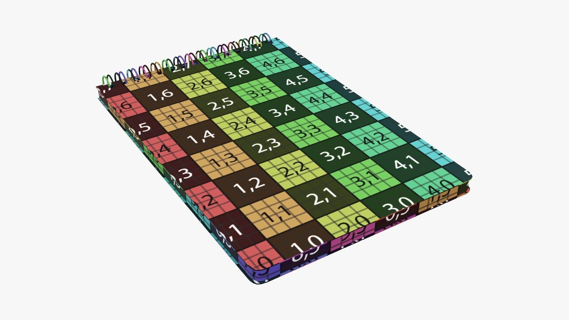 Sketchbook with spiral 04 3D model_10